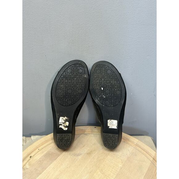 Catherine's Hazel Strappy Open Toe Sandals Womens 10W Black Metallic Studded - Picture 6 of 9